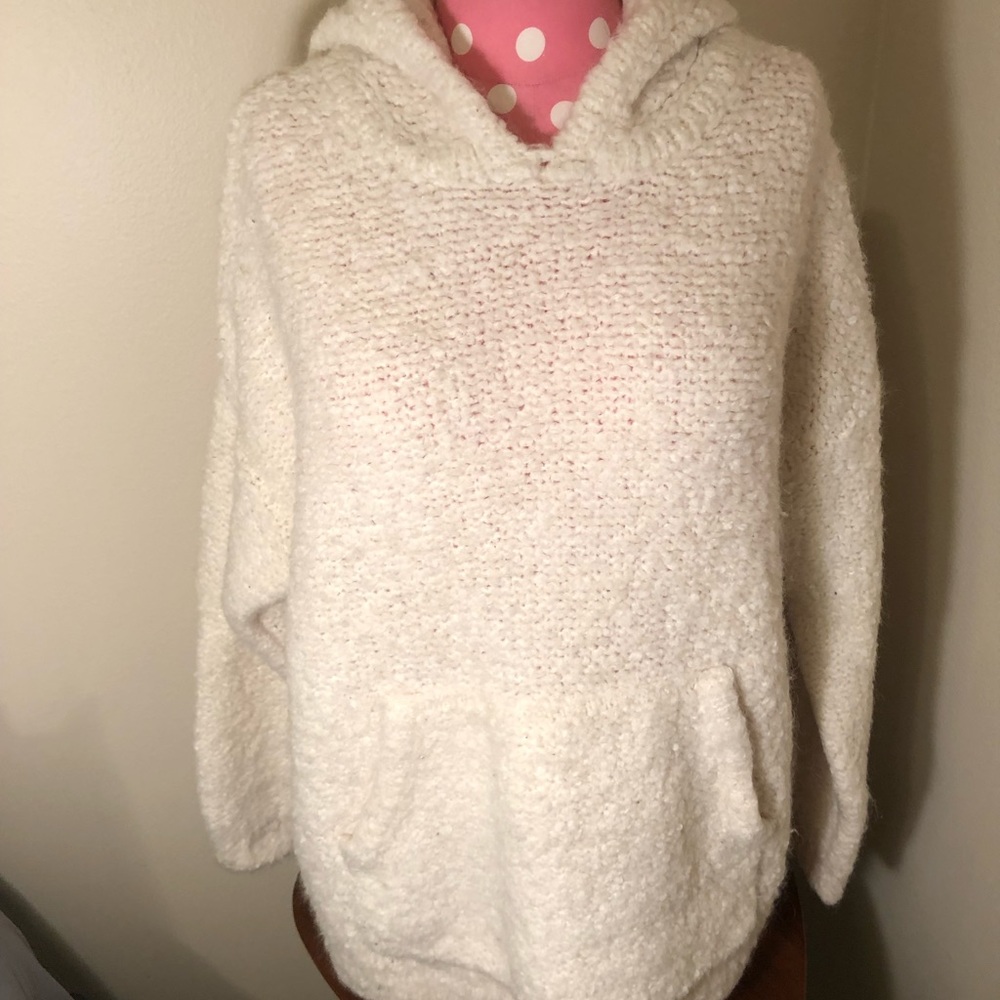 Stefanel Italian Yarn Wool Sweater Hoodie Medium